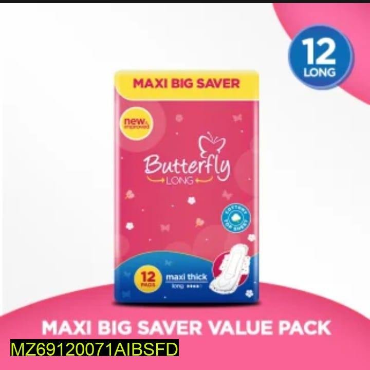Pink Butterfly Soft Cotton Sanitary Pads - Image 2