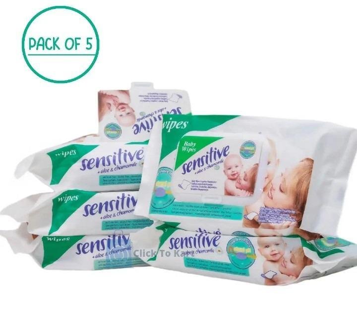 Premium Cotton Baby Wet Wipes with Chamomile & Aloe Scent in Pakistan | Gentle Baby Cleaning & Daily Care Wipes - Image 3