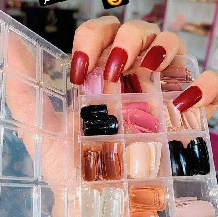 Stick On Artificial Nails Multicolor ABS 144 Pack – Reusable False Nails for Stylish Manicure - Image 5