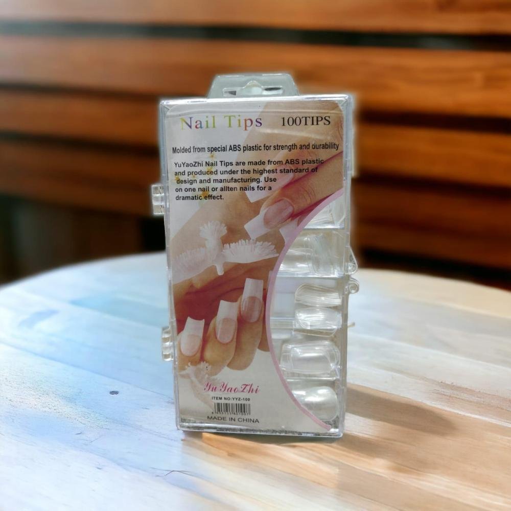 Premium White Fake Nails 100pcs – ABS Plastic Nails - Image 2