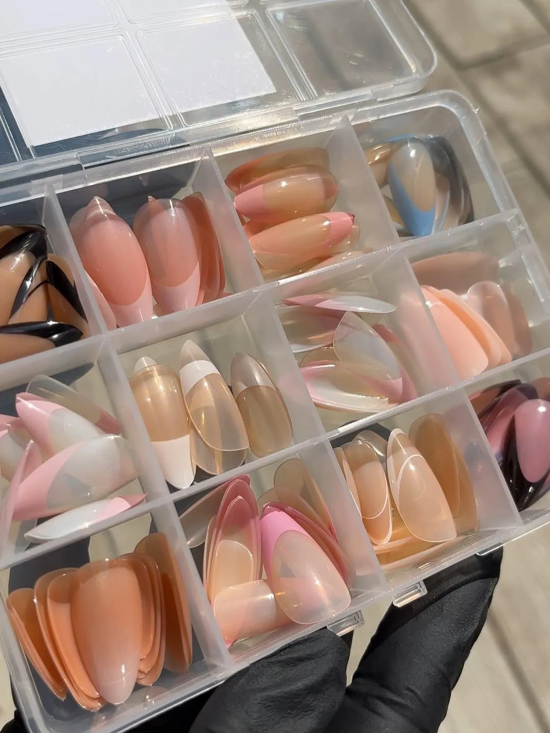 French Tip Nails 144 Pcs Nude Shades Pakistan - Image 2