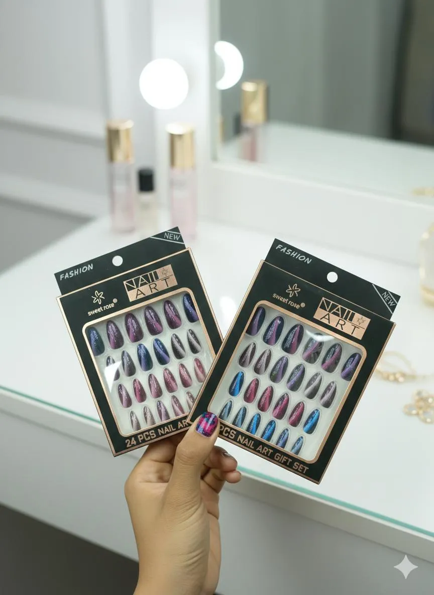 Holographic Fake Nails for Bridal Parties - Image 2