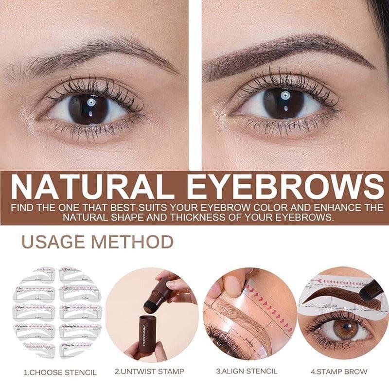 Eyebrow Stamp Set with Stencils, Brush & Stamp Stick – Easy Brow Shaping & Filling Kit - Image 6