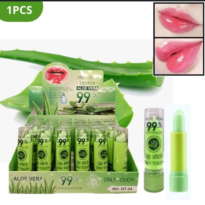 Aloe Vera Glossy Lip Balm 99% Pure – Hydrating, Soothing & Shiny Lip Care - Image 2