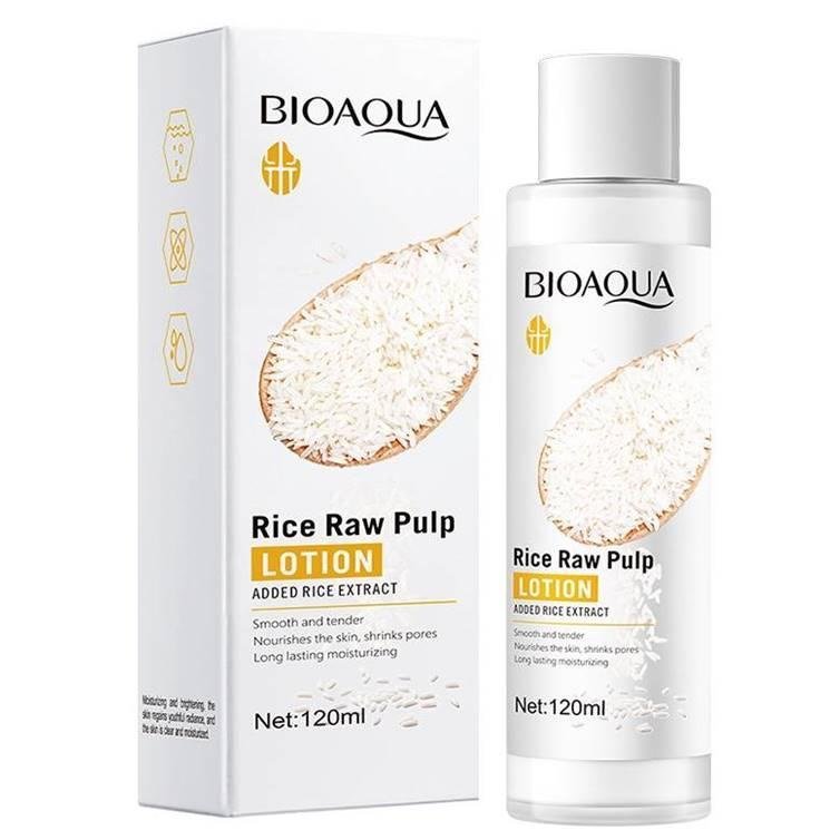 Bioaqua Rice Raw Pulp Whitening Body Lotion 120ml | Moisturizing & Brightening Body Lotion - Image 2
