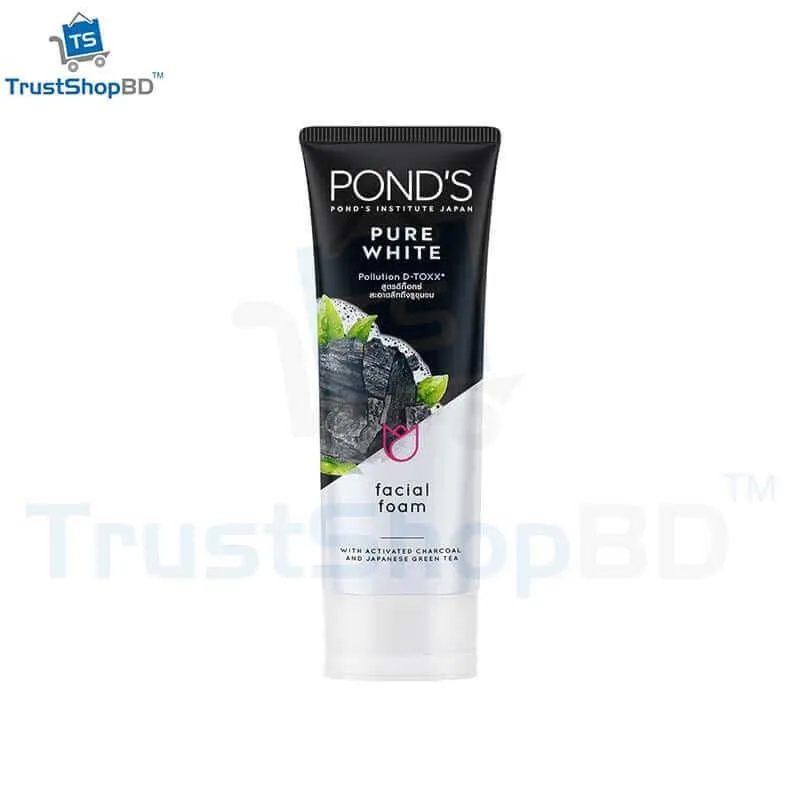 Pond's Pure White Charcoal Face Wash 100g - Image 3