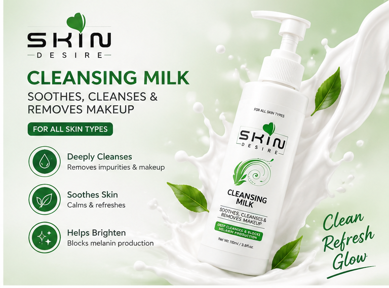 Cleansing Milk Face Cleanser – Gentle Makeup Remover & Daily Facial Cleansing Milk for Fresh, Clean-Looking Skin - Image 3