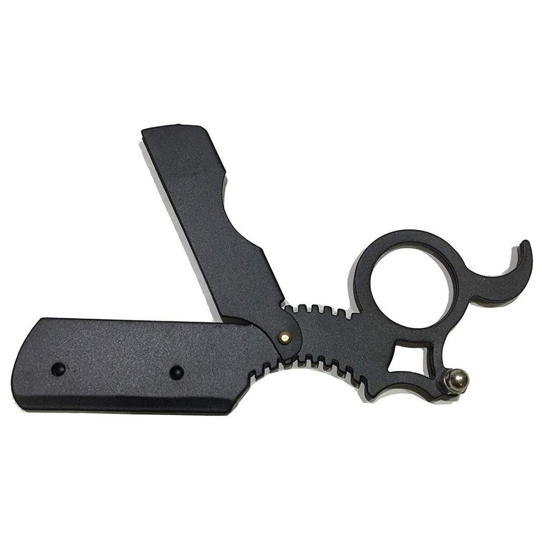 Black Fingerless Shaving Razor with Anti-Skid Grip - Image 3