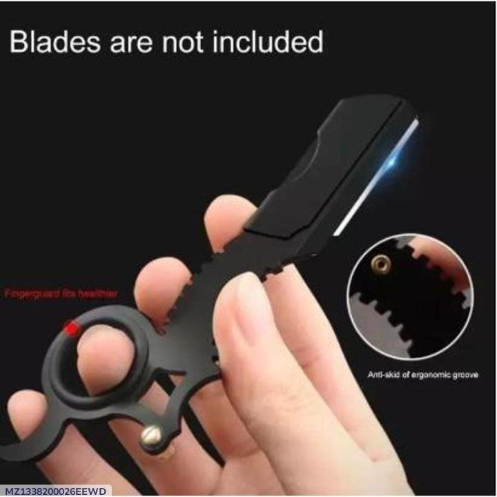Black Fingerless Shaving Razor with Anti-Skid Grip - Image 5