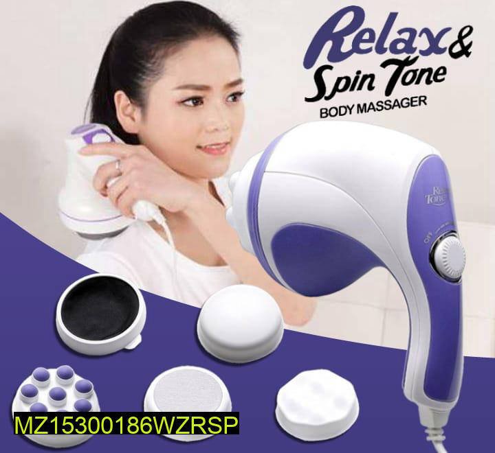 Portable Mini Electric Body Massager – 5 Attachments, 2500RPM - Image 3