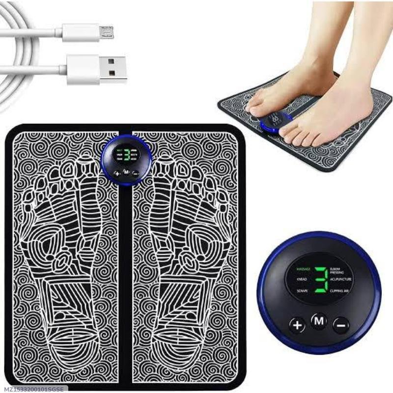 Mini Foot Massager Mat – Black Silicone USB Rechargeable - Image 6
