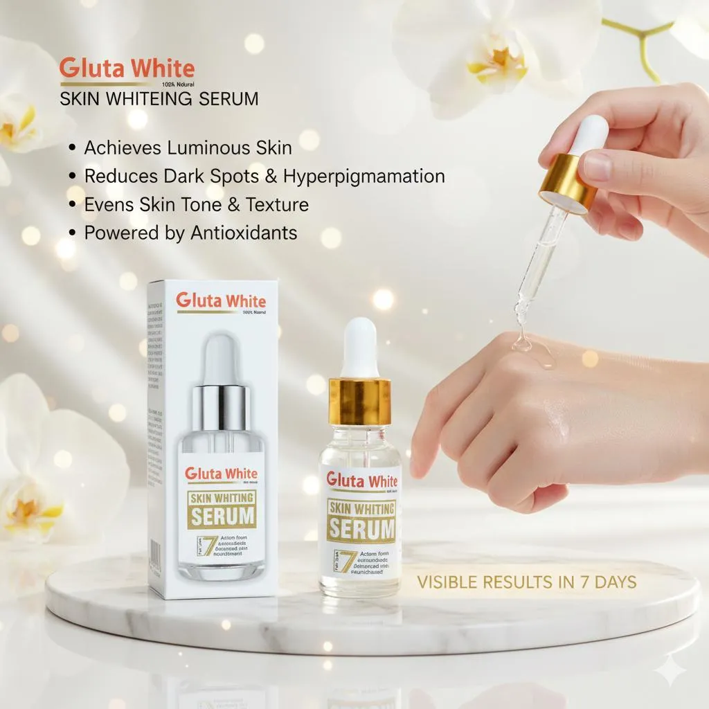 Gluta White Skin Whitening Serum 7% – Dark Spot Remover & Brightening Face Serum for Even-Toned, Radiant-Looking Skin - Image 2