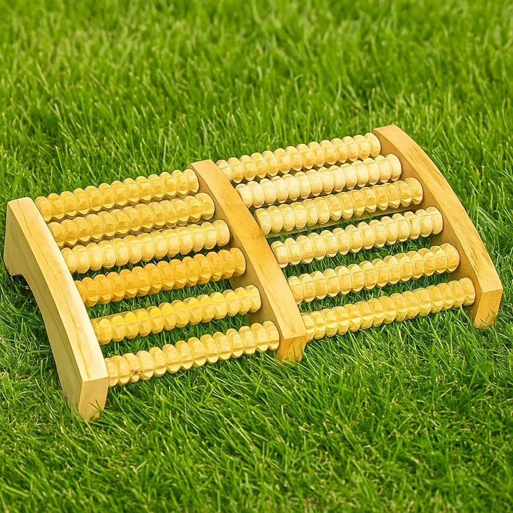 Wooden Foot Massager – Manual Roller Massage Board for Feet - Image 2