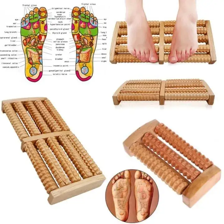 Wooden Foot Massager – Manual Roller Massage Board for Feet - Image 4
