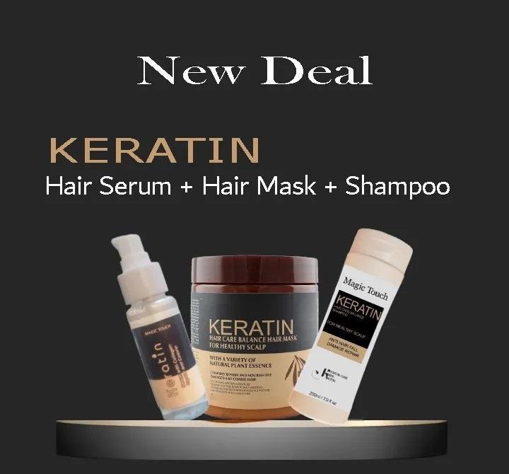 Ultimate 3-in-1 Hair Care Deal – Keratin Shampoo, Mask & Serum - Image 2
