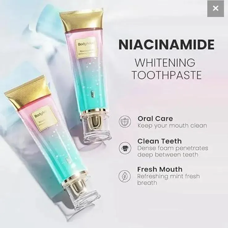 Body Accel Niacinamide Whitening Toothpaste 30ml - Image 2