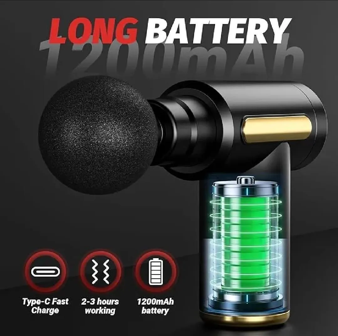 Rechargeable Deep Tissue Massage Gun – 6 Speeds - Image 2