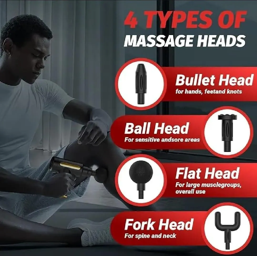 Rechargeable Deep Tissue Massage Gun – 6 Speeds - Image 3
