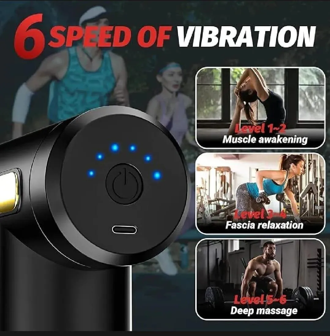 Rechargeable Deep Tissue Massage Gun – 6 Speeds - Image 4