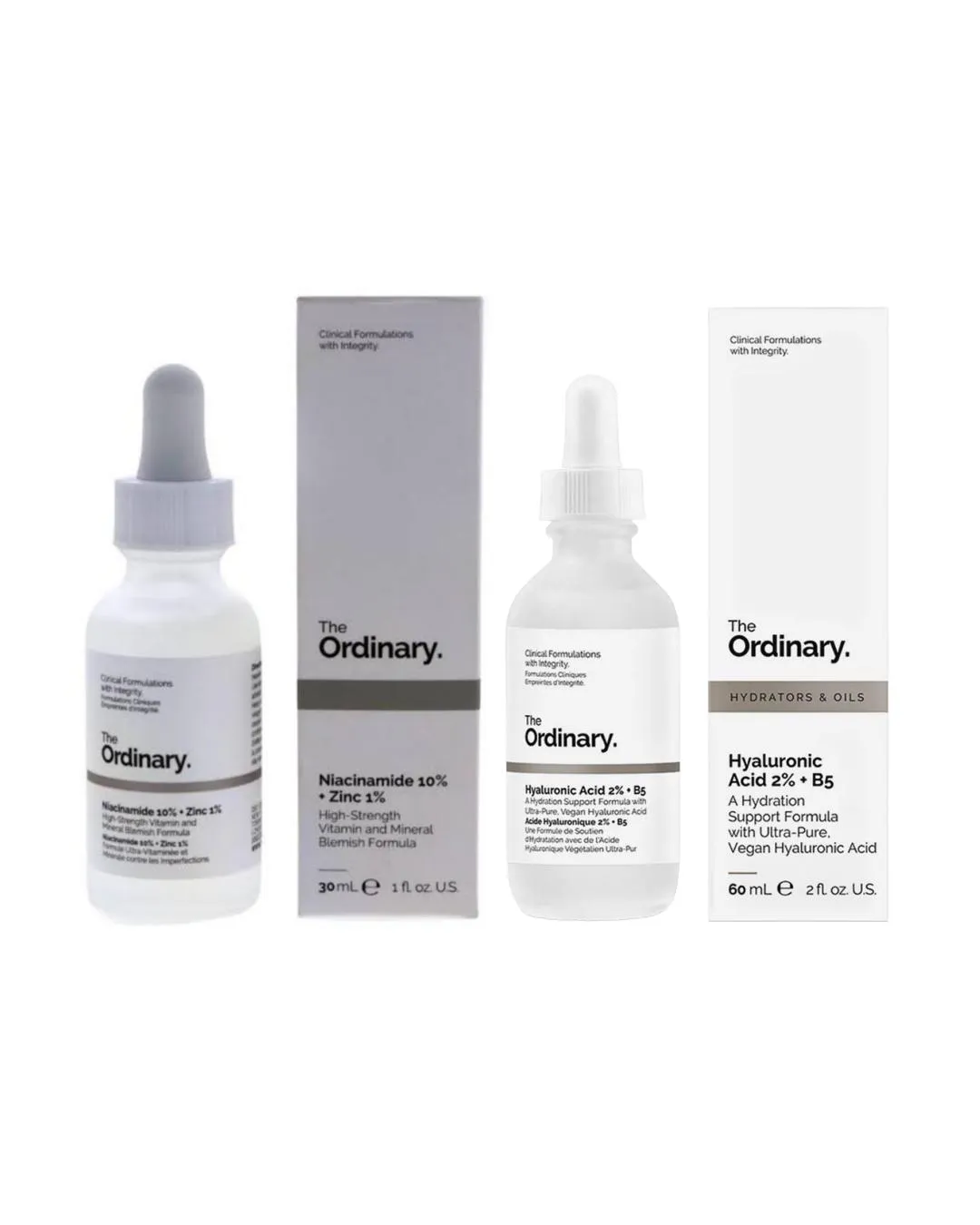 The Ordinary Niacinamide + Hyaluronic Acid Serum Pack of 2 – Hydrating & Skin-Brightening Face Serums: - Image 3