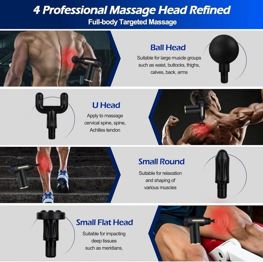 Rechargeable Mini Massage Gun – 6 Speed Levels - Image 2