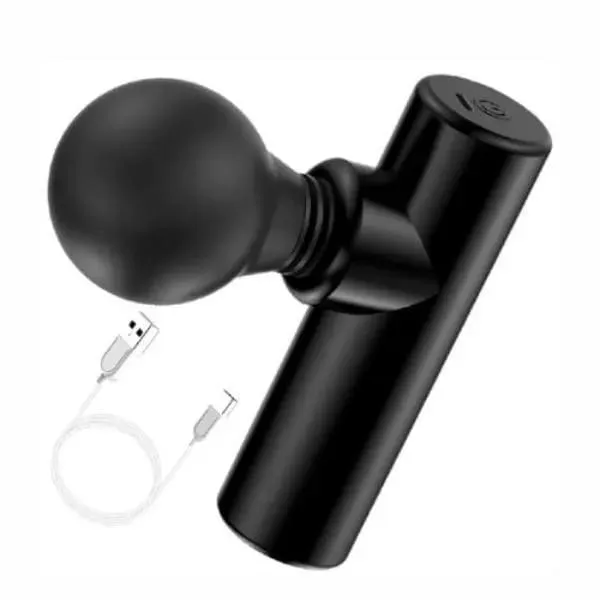 Rechargeable Mini Massage Gun | Black ABS - Image 2
