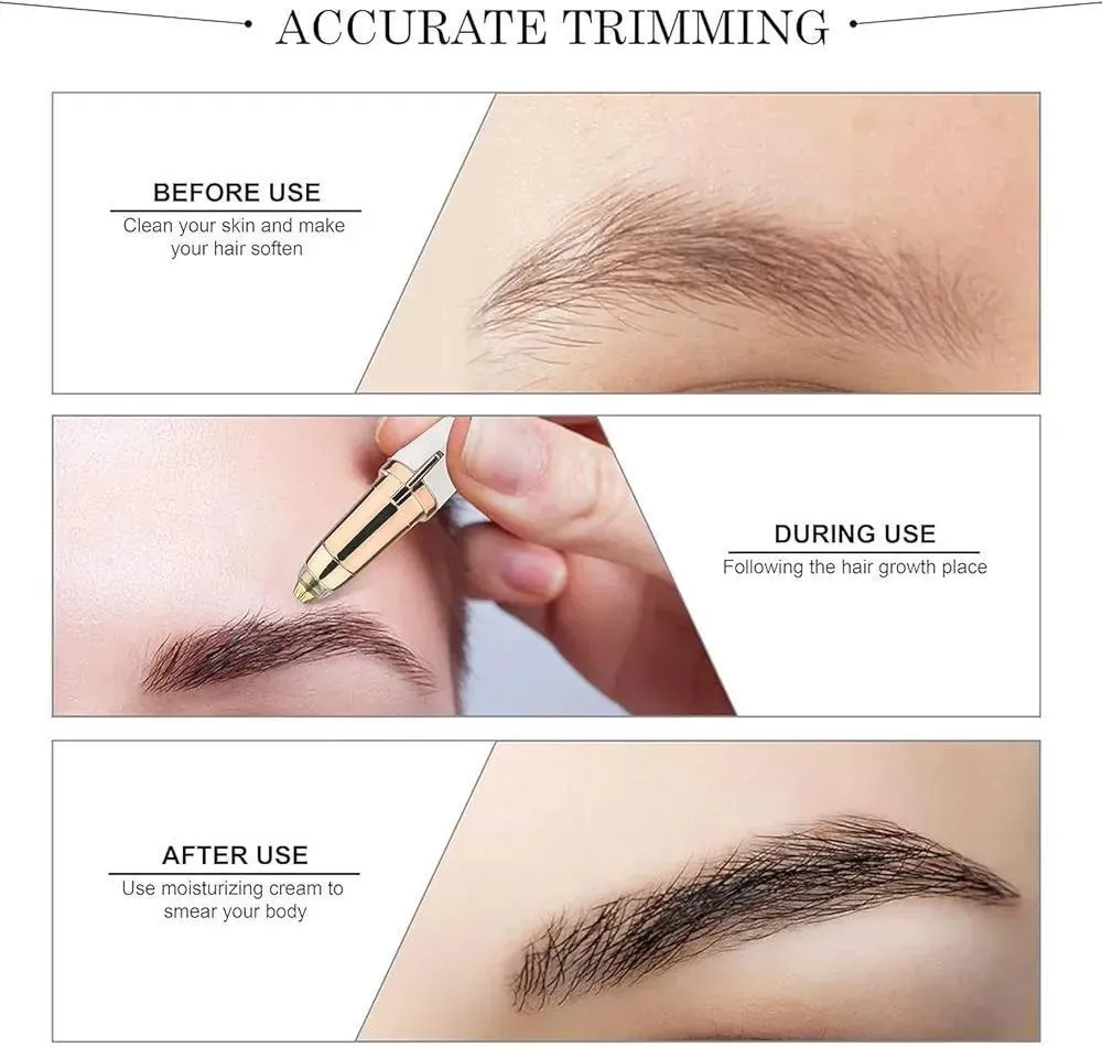 Rechargeable Eyebrow Trimmer with Box Packaging - Image 4