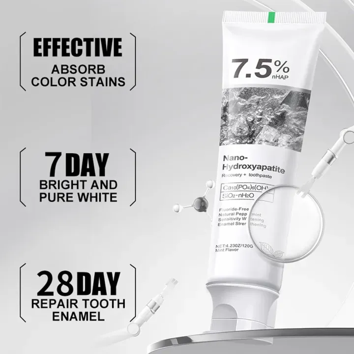 7.5% Nano Hydroxyapatite Teeth Whitening Toothpaste 120g - Image 4