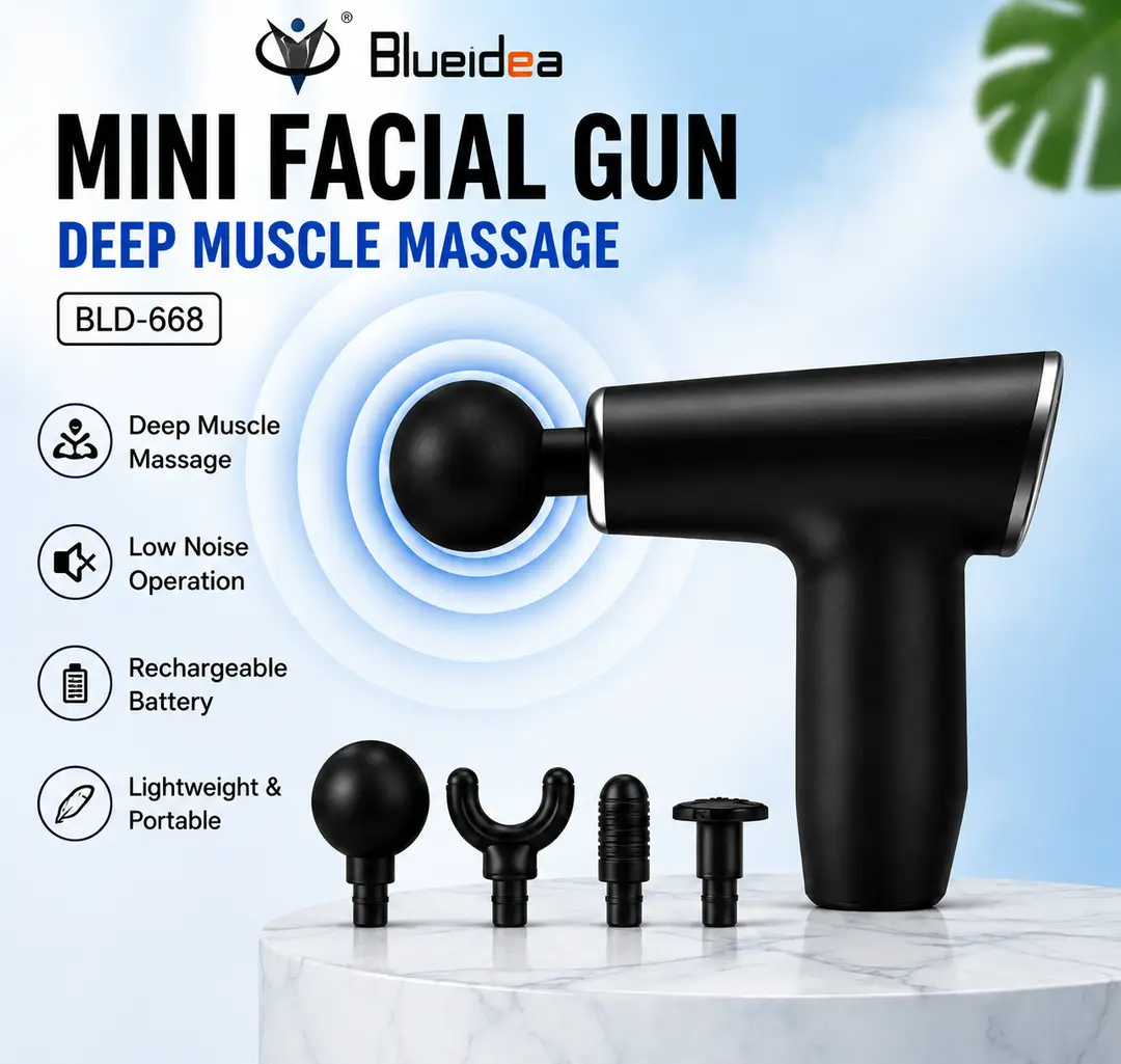 Blueidea Mini Facial Gun BLD-668 – Rechargeable Massage Gun - Image 2