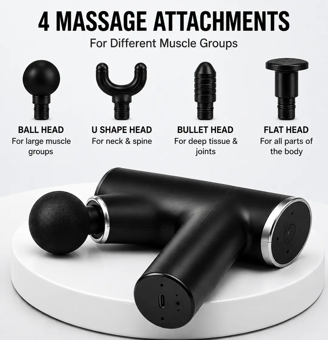 Blueidea Mini Facial Gun BLD-668 – Rechargeable Massage Gun - Image 4
