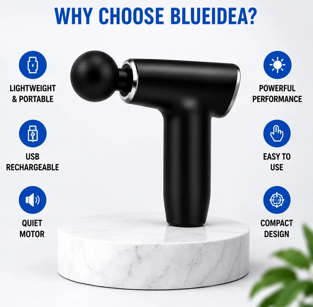Blueidea Mini Facial Gun BLD-668 – Rechargeable Massage Gun - Image 5