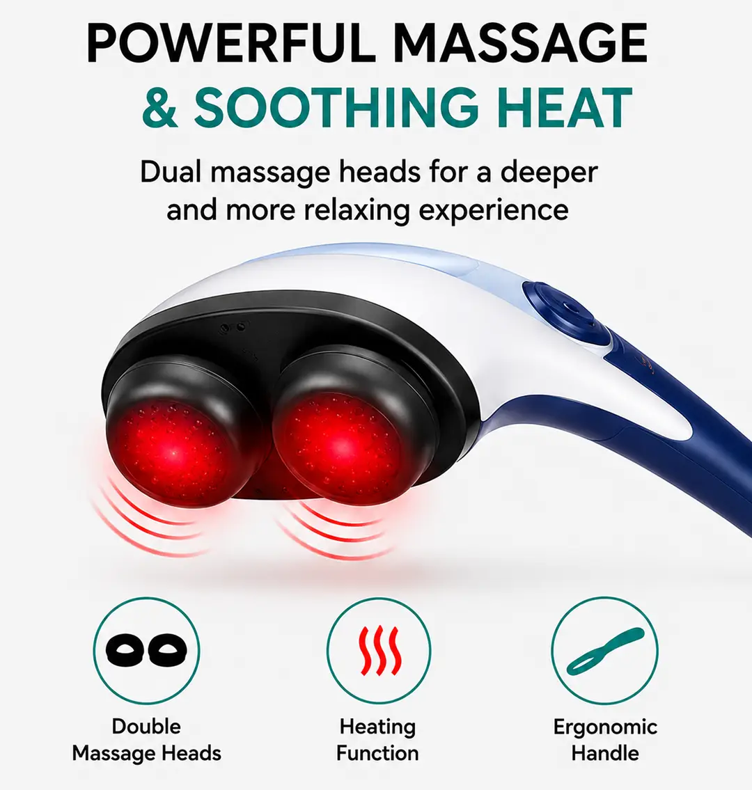 Solax Double Head Heating Massager - Image 2