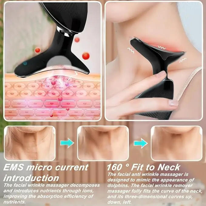 T-Shaped Face & Neck Massager with EMS and LED Light - Image 5