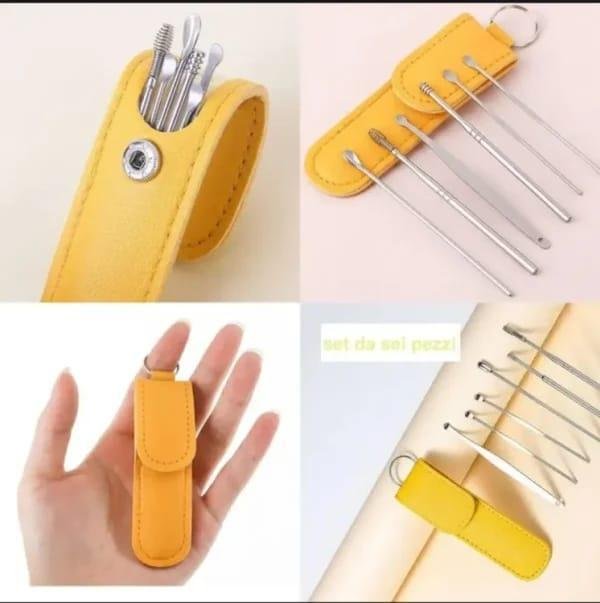 Portable Ear Cleaning Tool Set of 6 – Stainless Steel - Image 2