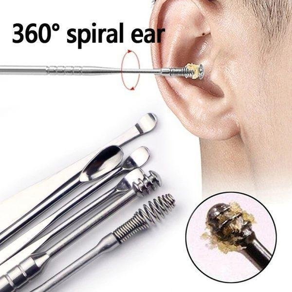 Portable Ear Cleaning Tool Set of 6 – Stainless Steel - Image 4