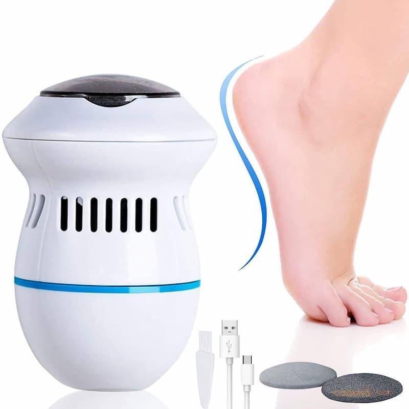 Cordless Electric Foot Grinder – White & Blue ABS Body - Image 2
