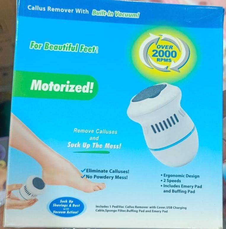 Cordless Electric Foot Grinder – White & Blue ABS Body - Image 6