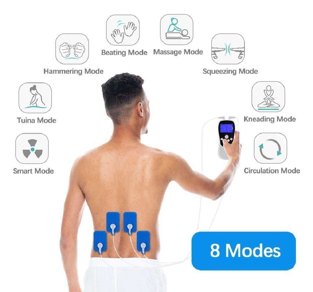 Portable Mini Massager Gun – White, 8 Modes & 15 Levels - Image 4
