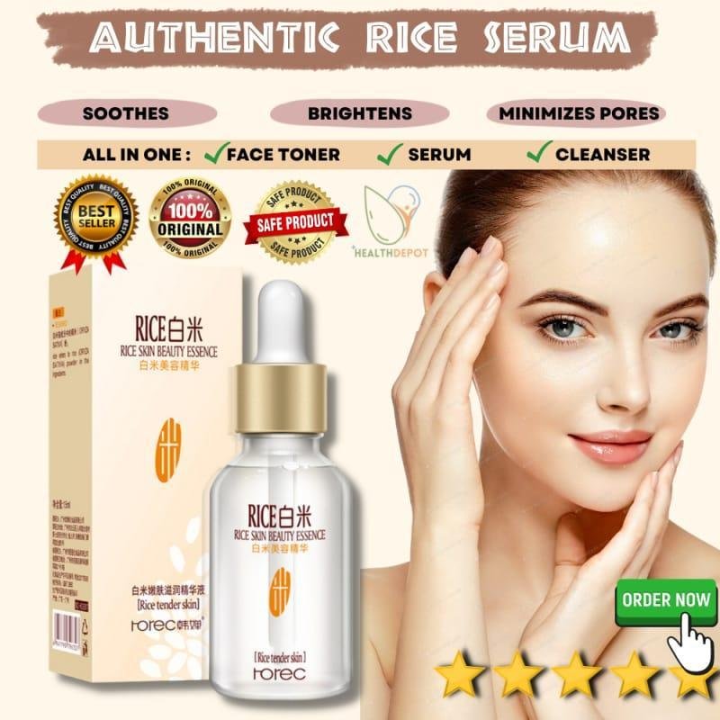 White Rice Skin Essence Serum 15ml – Rice Essence Face Serum for Hydration, Brightening & Radiant-Looking Skin - Image 3