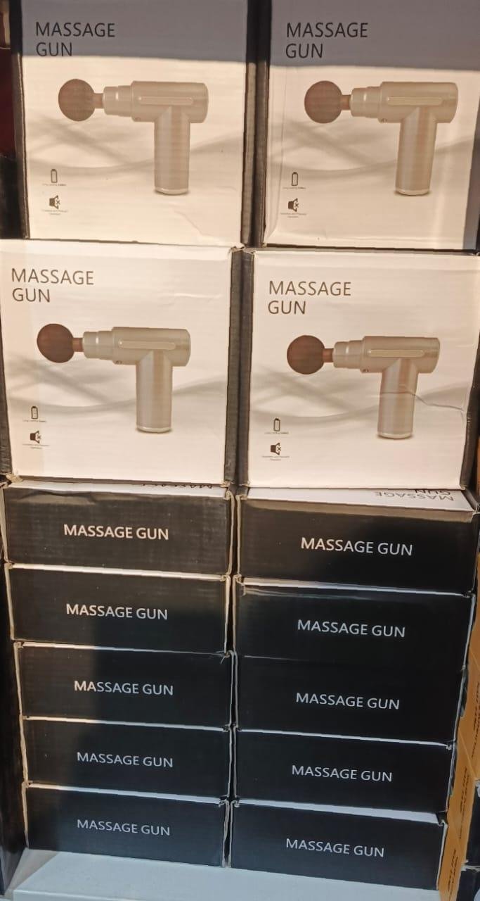 Rechargeable Portable Massage Gun – Grey Gold Muscle Massager - Image 2