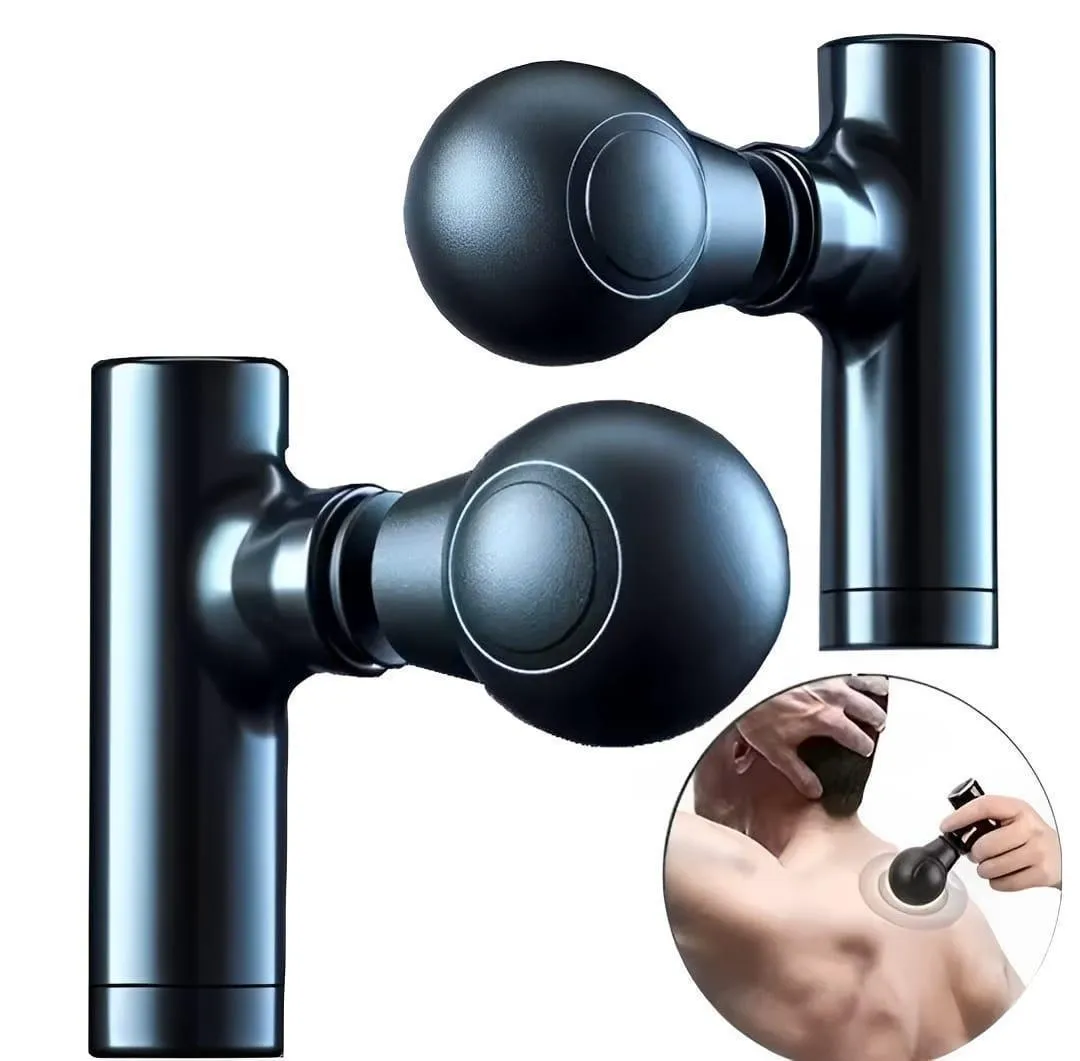 Mini Massage Gun – Black ABS Plastic Body Massager - Image 2