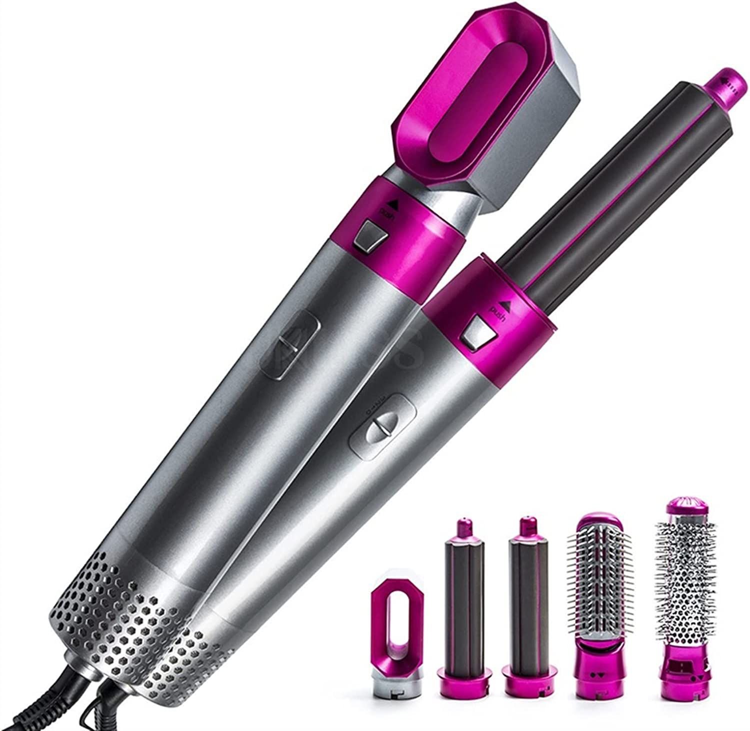High Quality 5 In 1 Hair Styler Hot Air Brush Volumizer Straightener Curler Durable Portable - Image 2