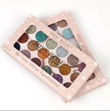 Miss Rose 18 Colors Glitter Waterproof Matte Long Lasting Eyeshadow Palette Durable Stylish - Image 3