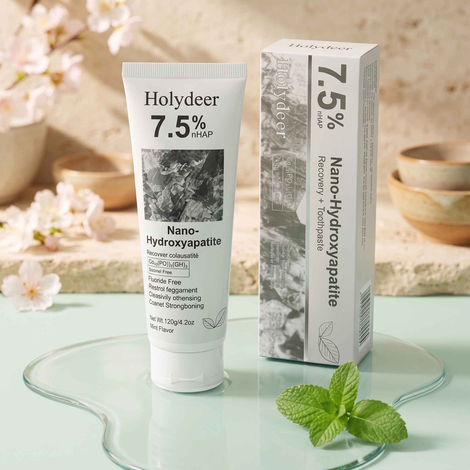 Holydeer 7.5% Toothpaste nHAP Nano-Hydroxyapatite Toothpaste 120g - Image 2