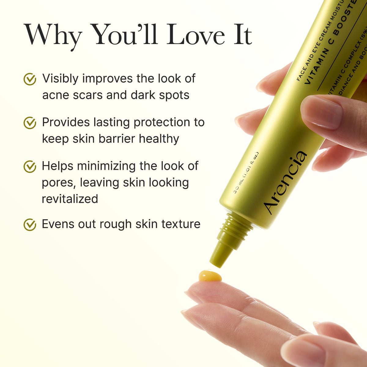 Arencia Vitamin C Booster Shot - Radiance Boosting Face Moisturizer - 30ml - Image 3