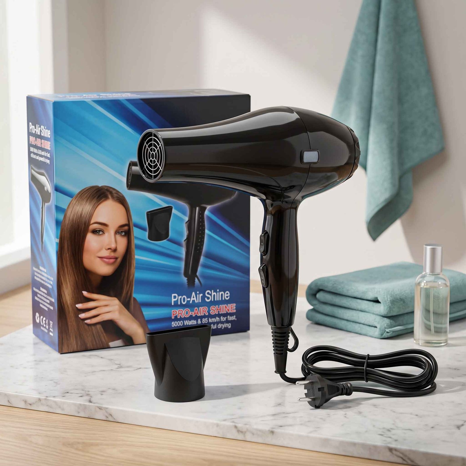 Professional 5000W Hair Dryer R-2136 Pro-Air Shine – High Speed with Concentrator - Image 2