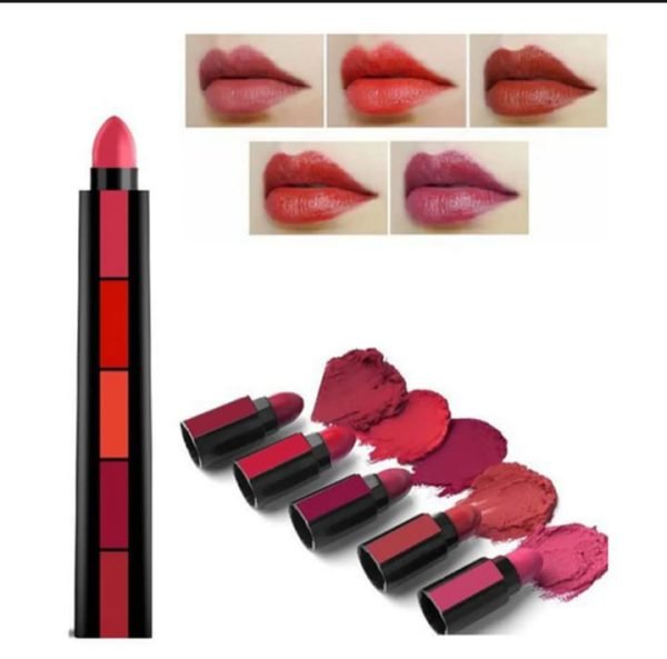 5 In 1 Lipstick - 5 Steps Matte Lipsticks - Image 3