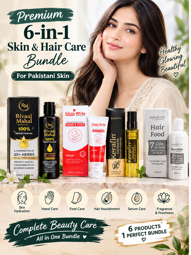 Premium 6-in-1 Skin & Hair Care Bundle for Pakistani Skin - Image 3
