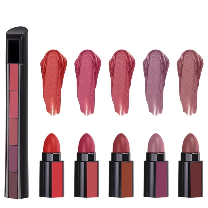 5 In 1 Lipstick - 5 Steps Matte Lipsticks - Image 2