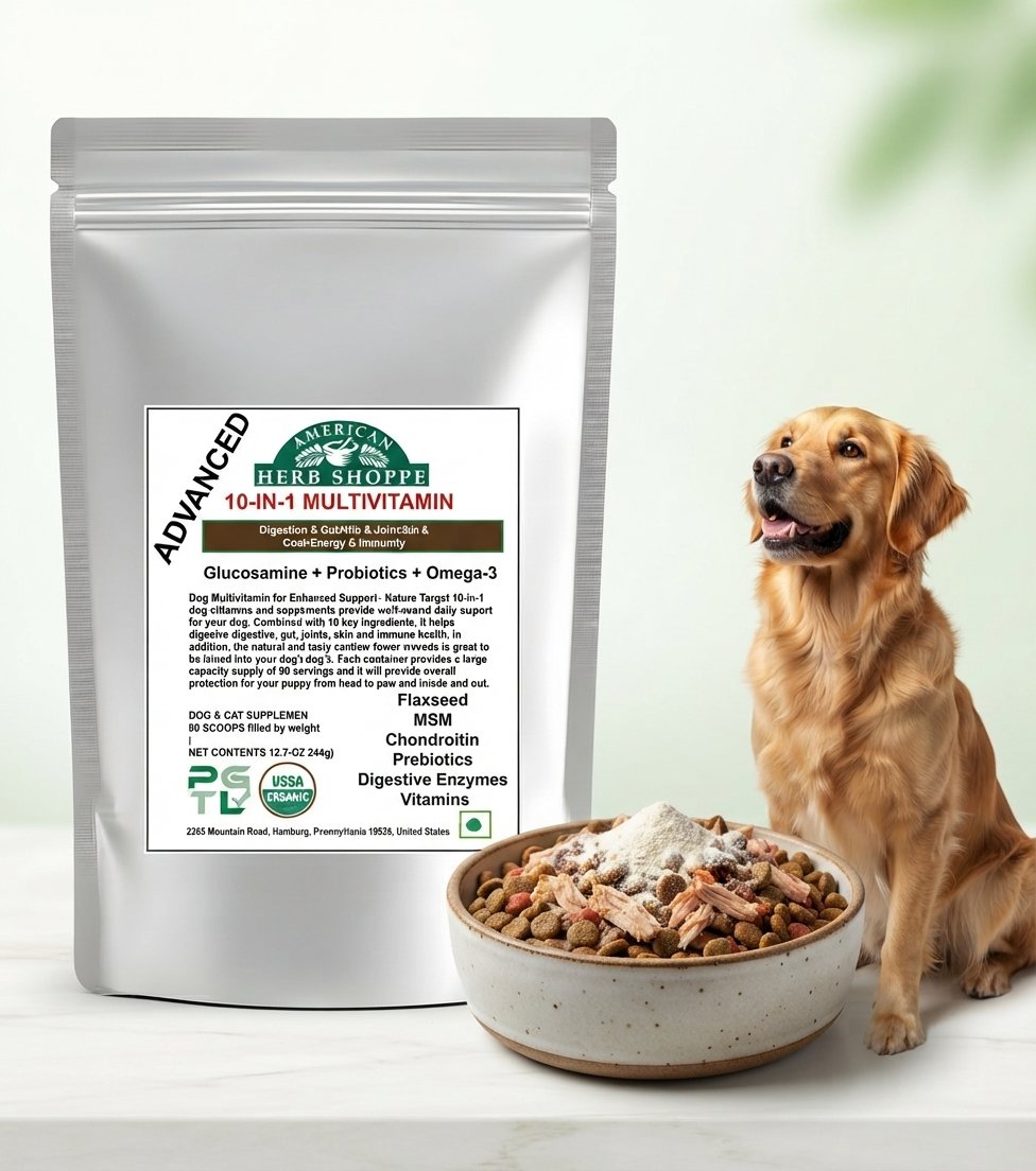 10-in-1 Dog & Cat Multivitamin | Probiotics, Omega-3 & Joint Support - 100g - Image 2